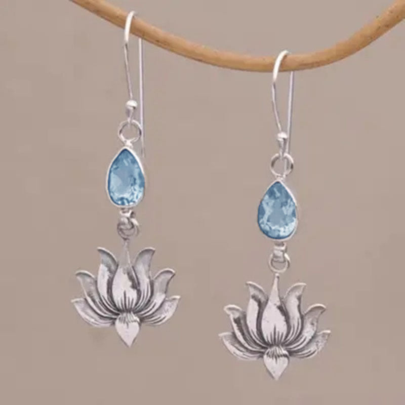 Vintage lotus earrings