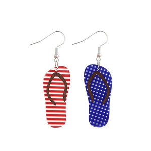 Bikini shaped striped earrings