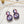 Purple oval earrings