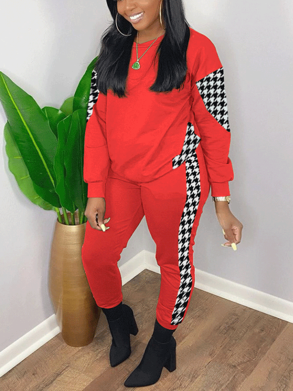 Houndstooth Solid Patchwork Set