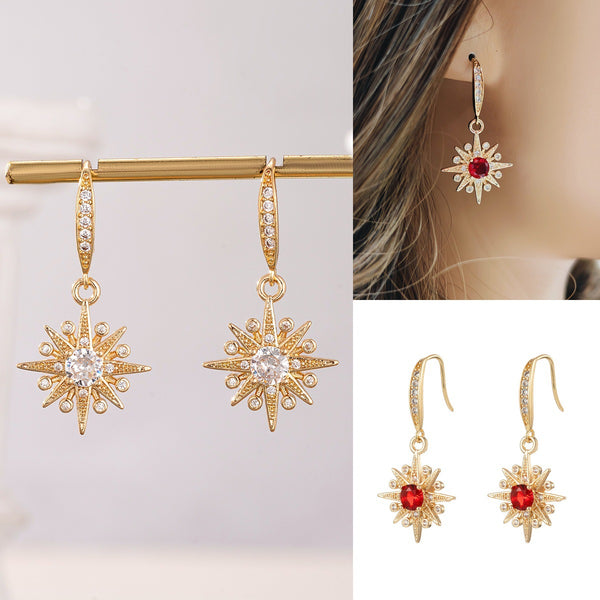 Octagonal Star Earrings