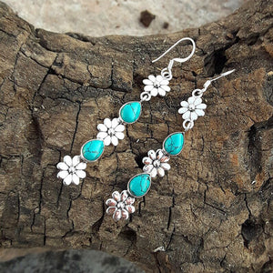 Drop Shaped Turquoise Earrings