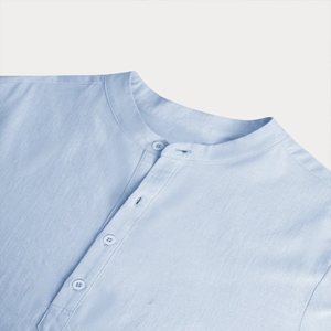 Men's Cotton Linen Casual Long Sleeve Shirt