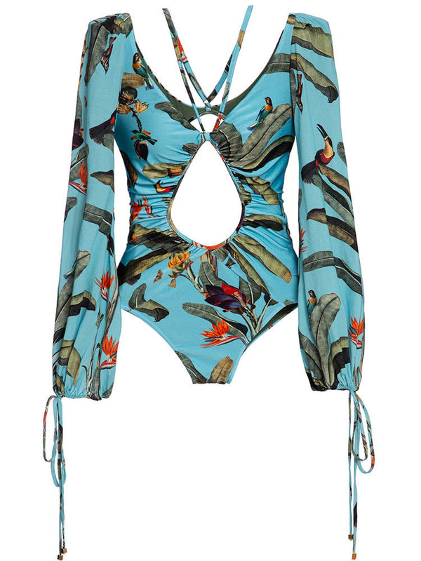 Tropical Cut-out Swimsuit