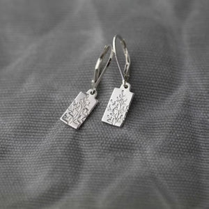 Square Branch Pendant Earrings