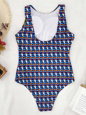 Abstract One Piece Swimsuit