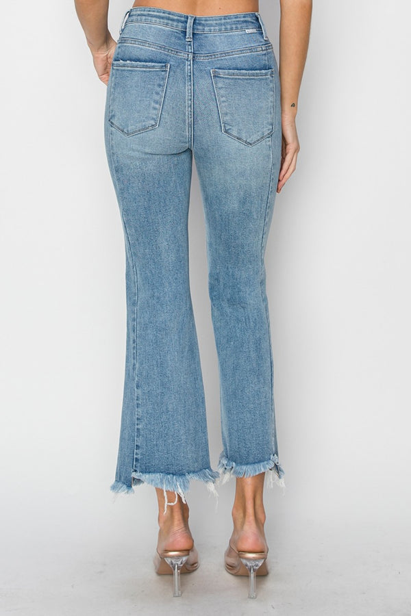 Full Size High Frayed Hem Jeans