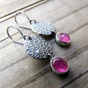 Pink Jade Earrings