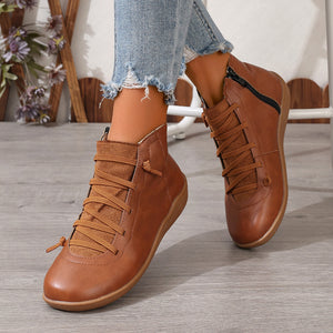 Leather Boots Casual Short Boots