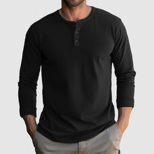 Men's Casual Comfortable Cotton Henley Shirt