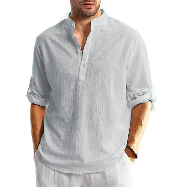 Men's  Linen Casual Long Sleeve Shirt