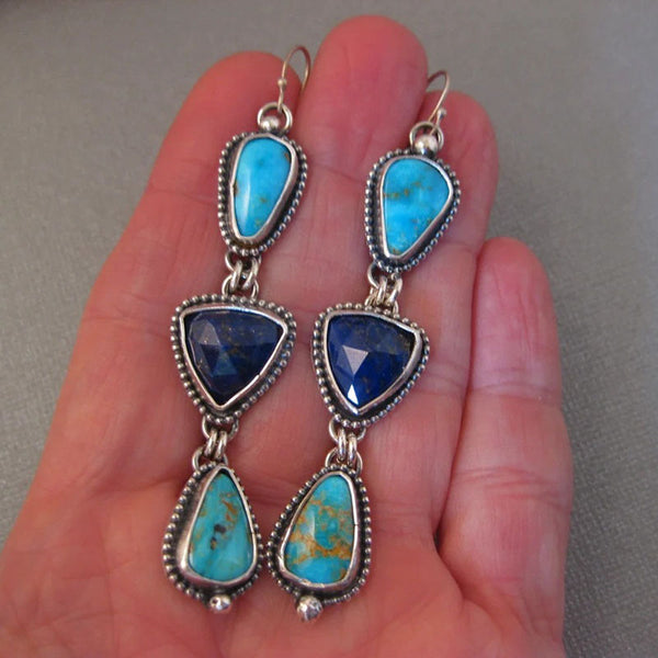 Triangle Gem Earrings