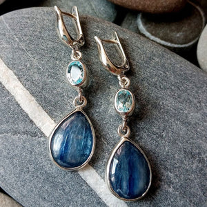 Blue Gemstone Earrings