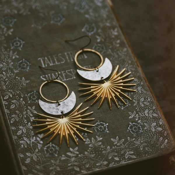 Sun Moon  Celestial Manifesto Earrings