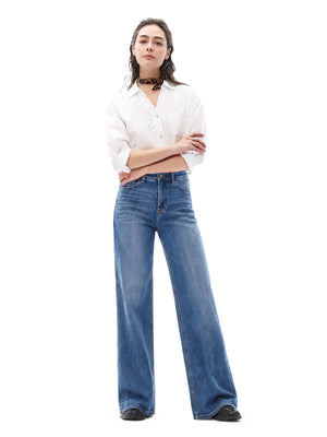 ONESO Classic High Rise Wide Leg Jeans