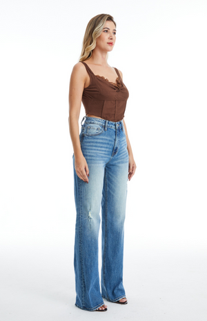 Super High Rise Stretch Bootcut Jeans  Pants Plus Size