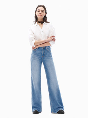 ONESO Classic High Rise Wide Leg Jeans