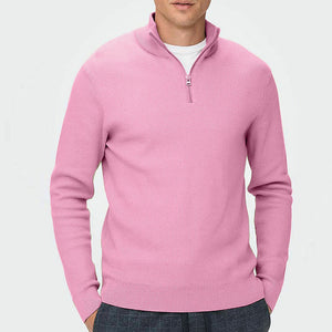 Men's Casual Long Sleeve Half Zip Sweater