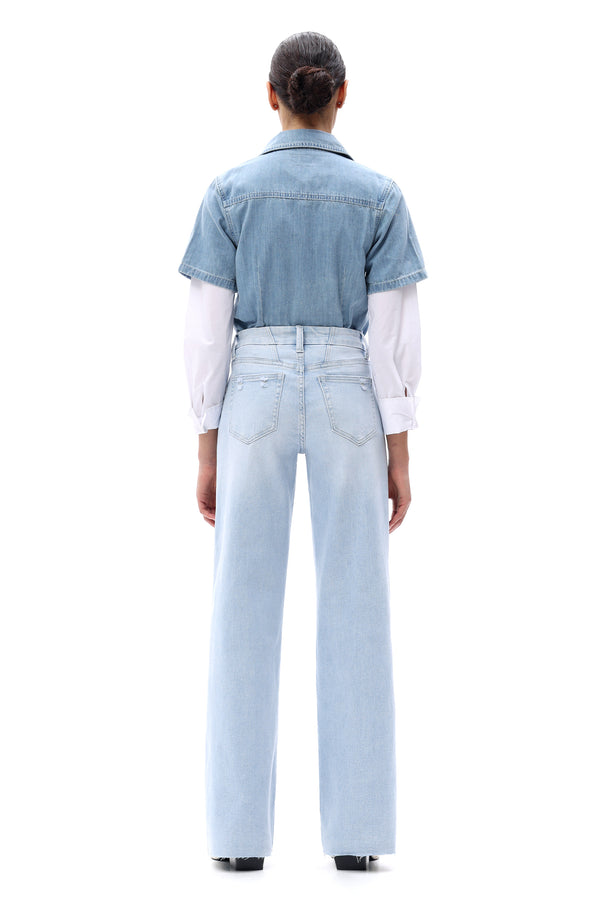 ONESO Women Effortless Mid Rise Wide Leg Jeans