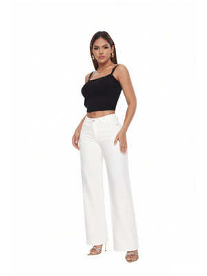 ONESO Women Mid Low Rise Wide Leg Baggy Jeans Stretch Buttlifting Loose Fit Denim Pants