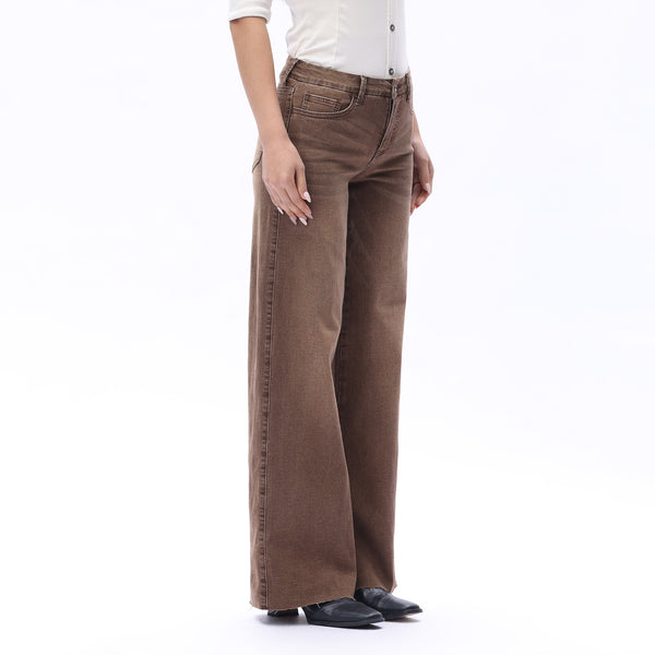 ONESO Earthy Mid Rise Wide Leg Jeans