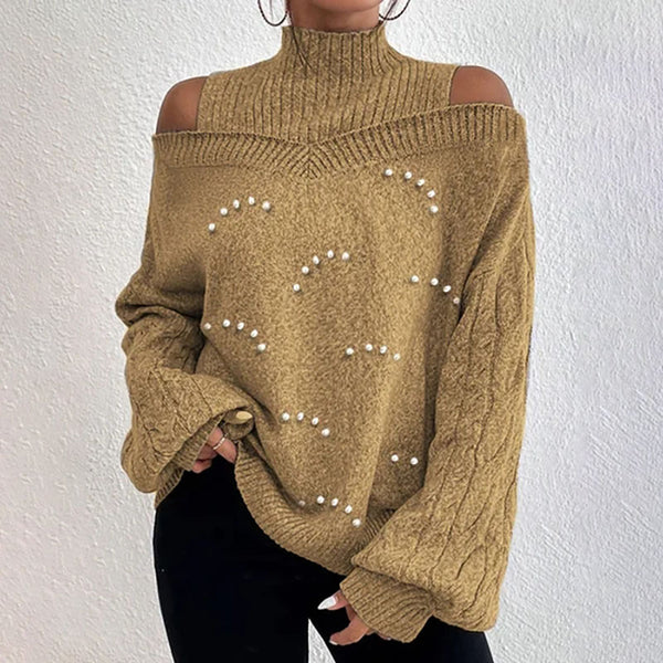 Off Shoulder Knit Sweater