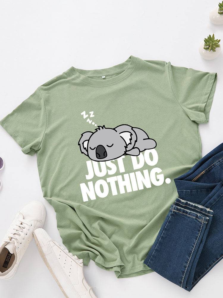 Koala Print Cute Loose Tee