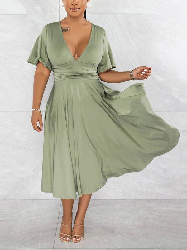 Draped Midi Dress