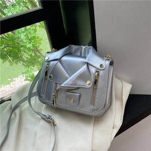 Jacket Zipper Super Cool Shoulder Crossbody Bag