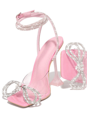 Sparkling Bow High Heel Sandals