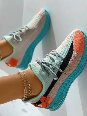 Colorblock Lace Up Sneakers