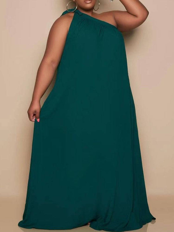 One Shoulder Swing Maxi Dress