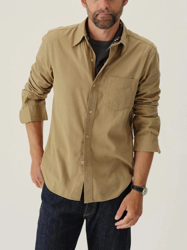 Men's everyday draped twill single pocket shirt