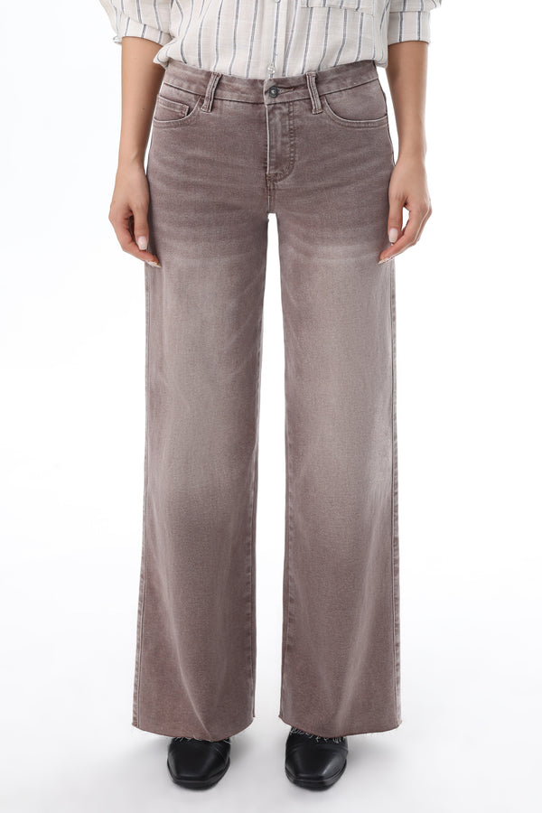ONESO Earthy Mid Rise Wide Leg Jeans