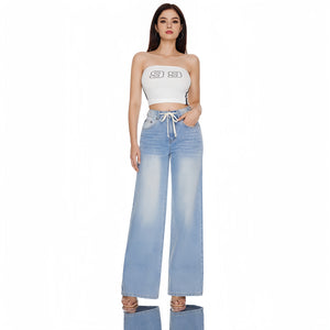 Low Rise Low Profile Wide Leg Jeans