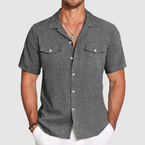 Men's Casual Cotton & Linen Vacation Style Shirt