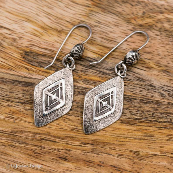 Vintage Geometric Diamond Earrings