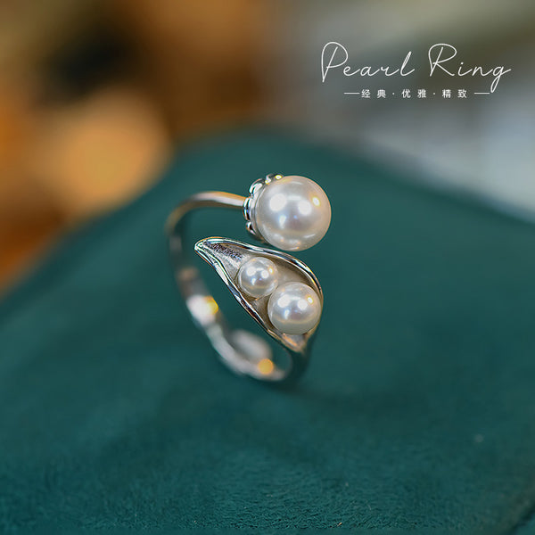 Vintage Pearl Blue Stone Ring