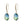 Elliptical gemstone earrings