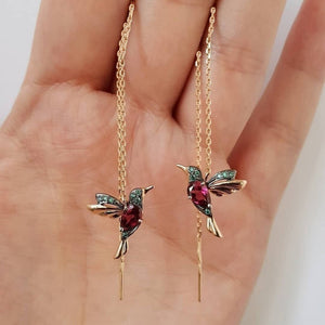 Mixed Zirconium Bird Earrings