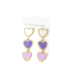 Versatile Heart-shaped Tassel Earrings