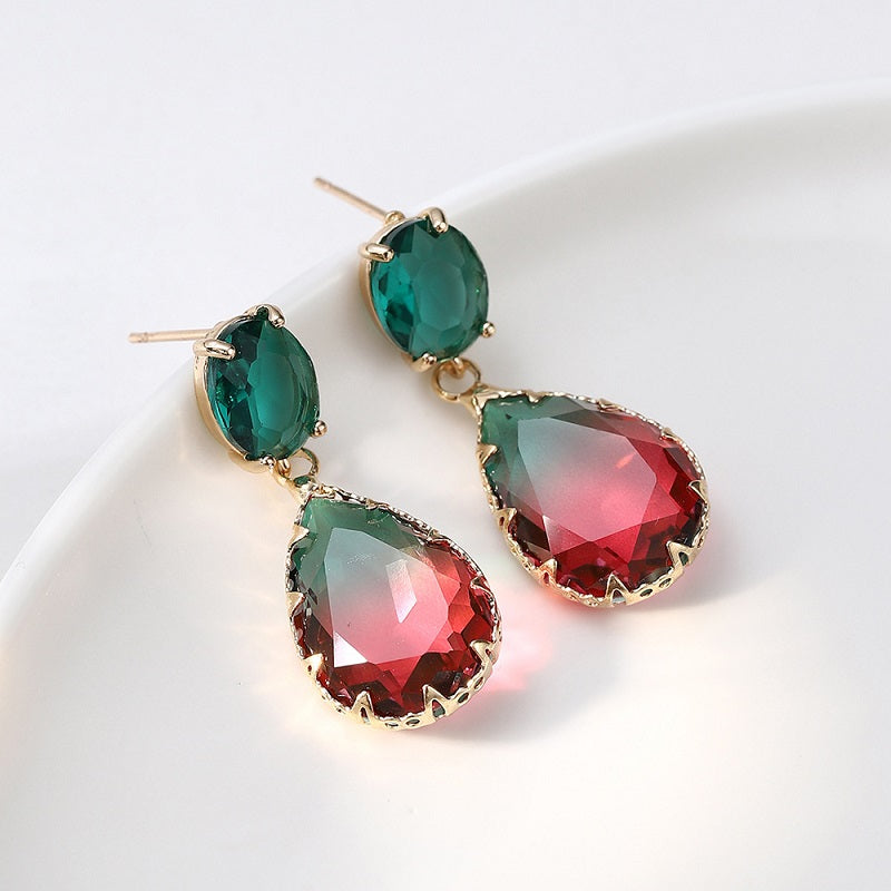 Droplet dual color earrings