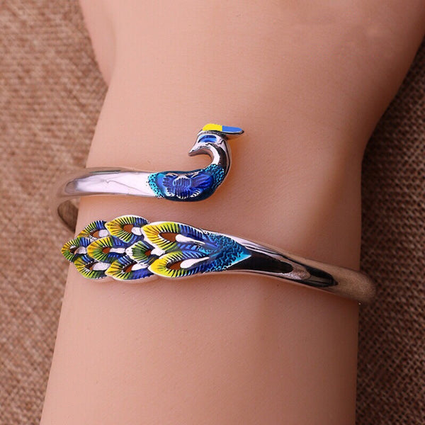 Colorful Peacock Dropping Oil Female Bracelet