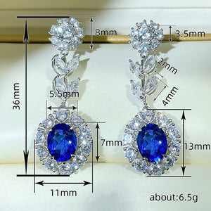 Blue Flower Earrings