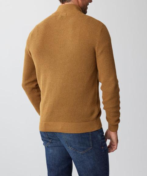 Gentleman's Waffle Half-Zip Knit Sweater