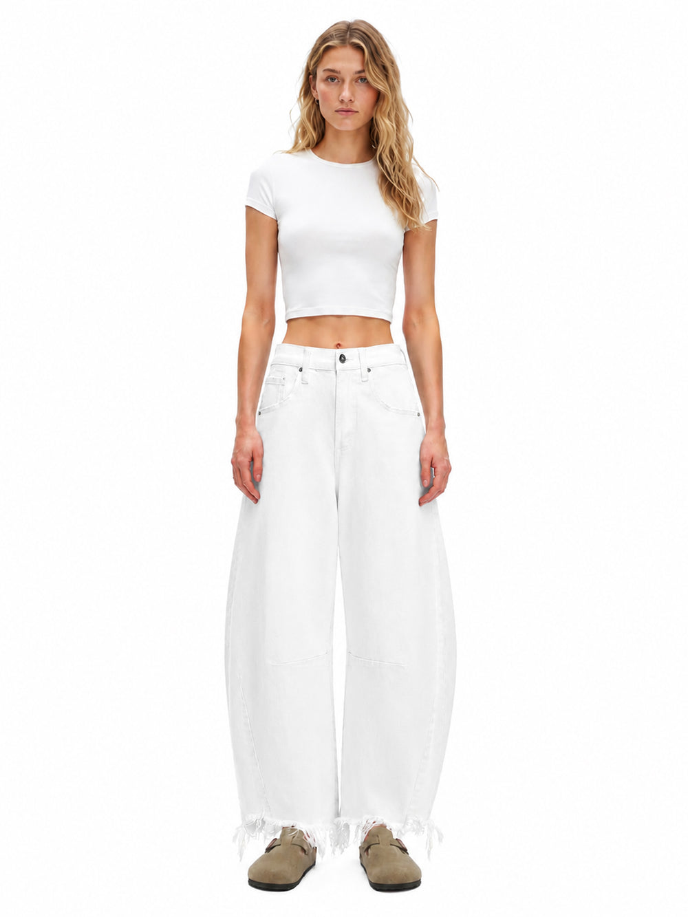 ONESO Effortless High Rise Barrel Jeans