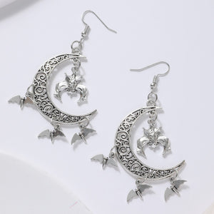 Moon Bat Earrings