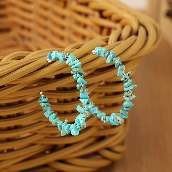 New Gravel Turquoise Earrings