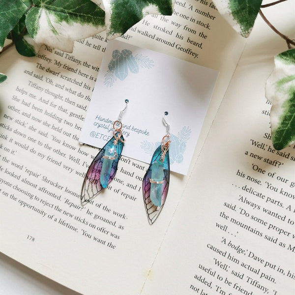 Fairy Wings Crystal Earrings