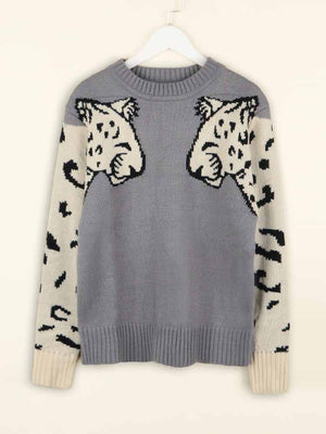 Leopard Knit Sweaters